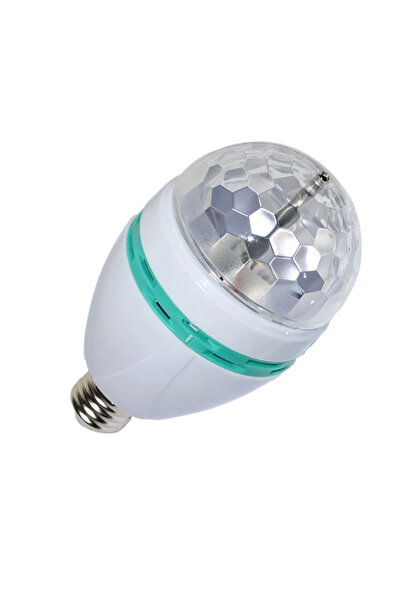 Choice big size 85-265V 3W Auto Rotate E27 RGB Colourful Crystal Light Bulb S...