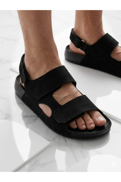 Look Life Muške letnje ortopedske sandale sa anatomskim đonom, čvrstim čičak ...