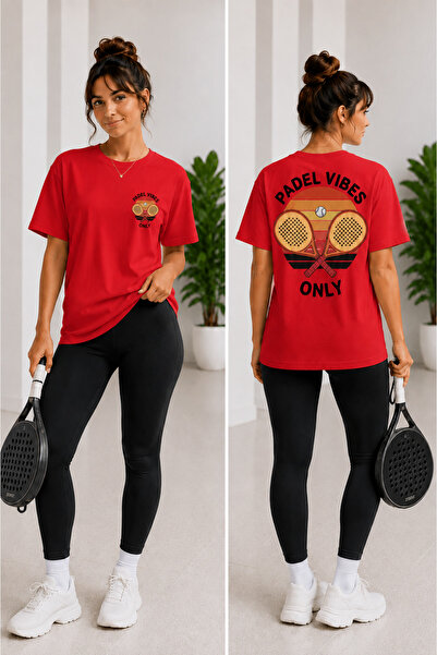 VODEXA Unisex Oversize Tennis Printed T-Shirt 100% Cotton Tennis Themed Comfo...