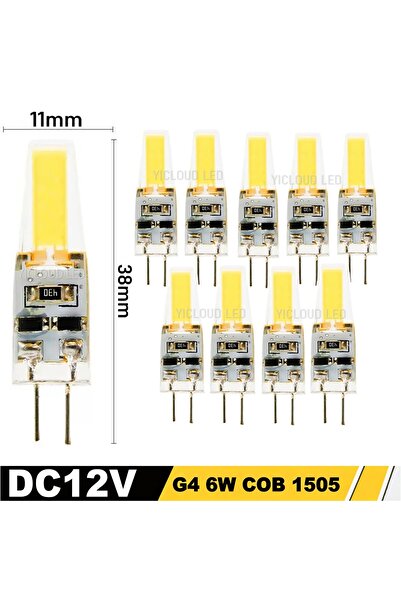 Choice Warm White G4 DC12V 6W 10pcs G4 LED COB Lamp Dimmable 6W 9W E14 LED Bu...