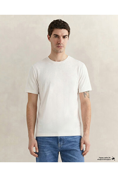 Gant Erkek Beyaz Kısa Kollu T-Shirt