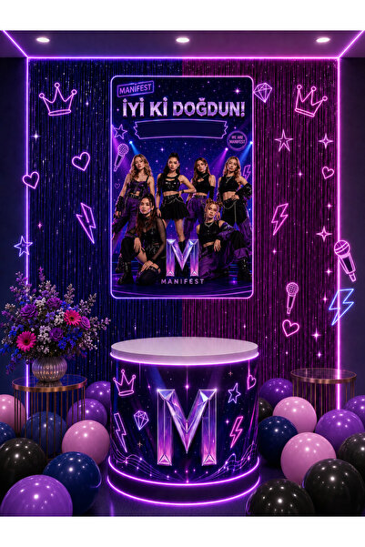 snowparty Poster decorativ cu perdele Manifest, Set de ornamente pentru petre...