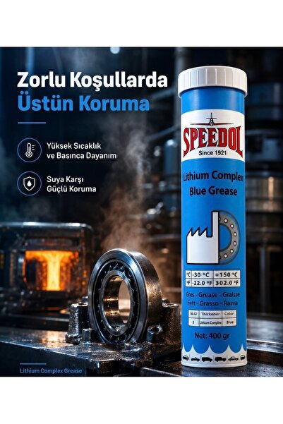 Speedol Lityum Komplex Mavi Kartuş Gres 400 GR