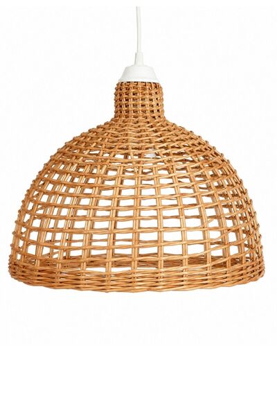 Joujou El Yapımı Rustik Rattan Avize SHINE 40 cm x 35 cm | Doğal Kök Boya Ver...