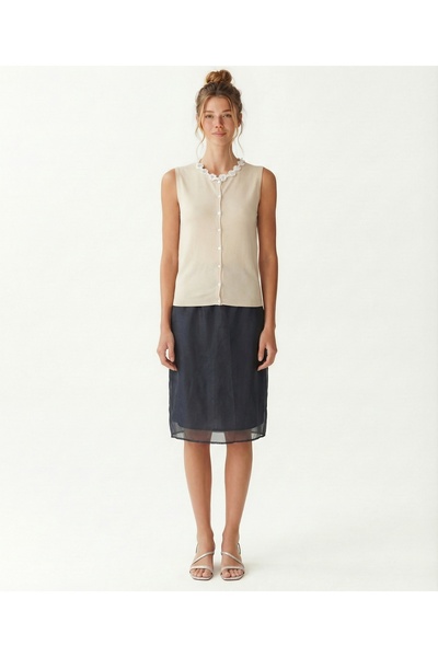 Yargıcı Regular Crew Neck Sleeveless Sweater