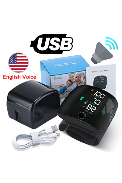 Choice English Voice Rechargeable Wrist Sphygmomanometer Blood Pressure Monit...