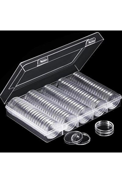 Choice 100pcs 30mm 100Pcs Clear Coin Capsule Holder Case 27/30mm Transparent ...