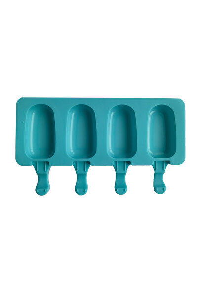 Choice 012blue 4 Cells Oval Silica Gel Mold Silicone Ice Cream Mold Popsicle ...