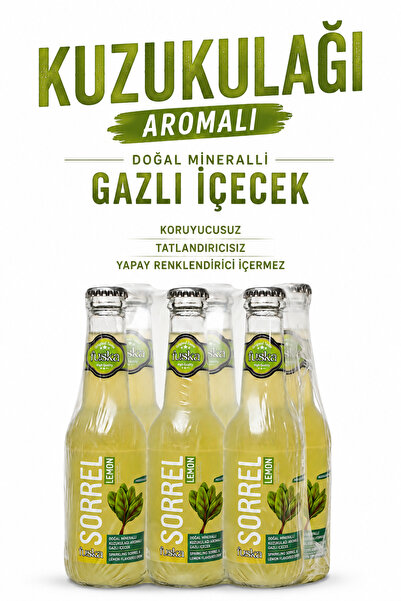 Fuska Kuzukulağı ve Limon Aromalı Doğal Mineralli Kalorisiz Gazlı İçecek 250m...