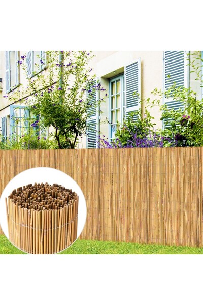PROCART Gard din bambus pentru delimitarea spațiului, aspect, 150x150 cm