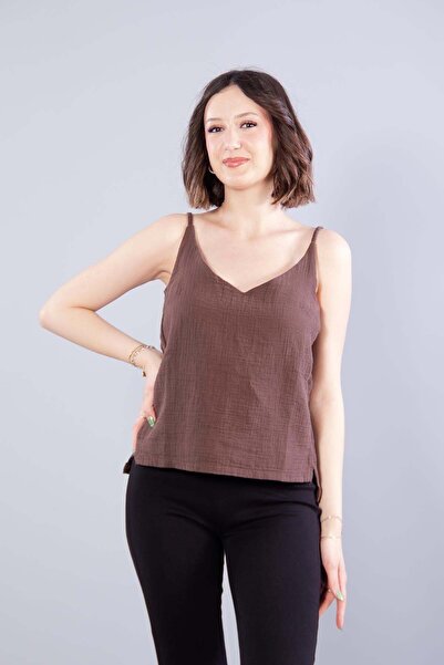 Mckanzie 6650 (n-2284) muslin blouse with rope strap