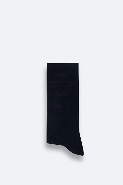 Avva Men's Black Patterned Bamboo Socks A42Y8518