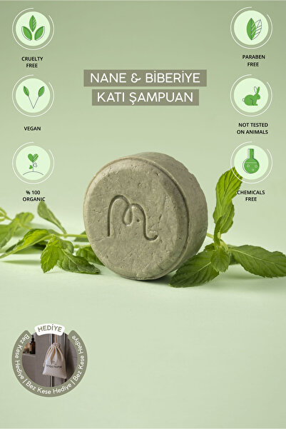 Nimba Home Nane & Biberiye Katı Şampuan 120 Gr, Bitkisel, %100 Doğal El Yapımı