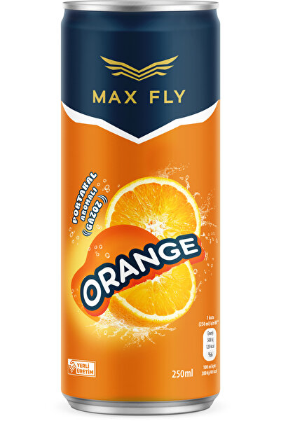 MAX FLY Orange Portkal Gazoz 250 ml 12 Adet