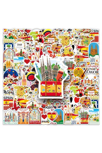 Choice1 50PCS 50-100PCS Spain Graffiti Stickers Outdoor Travel Waterproof Dec...