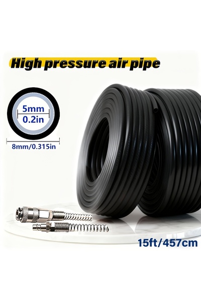Choice 15ft Air Compressor 8x5mm Pneumatic Hose, Lengths of 15/255/35/45 Feet...
