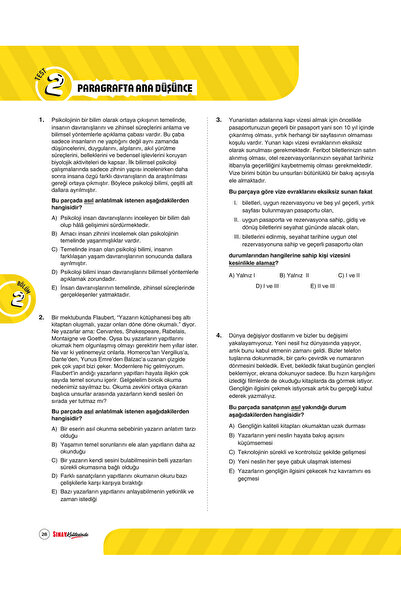 Sınav Yayınları Sınav Kalitesinde 10. Sınıf Paragraf Soru Bankası