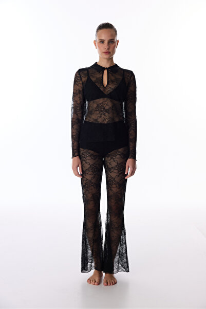 Penti Siyah Lace Tişört