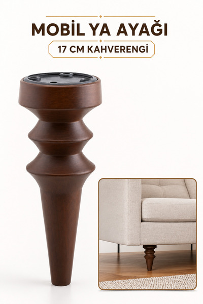 NZB Furniture Sofa Armchair 17 cm Tv Unit Leg Foot Feet Wooden Patterned