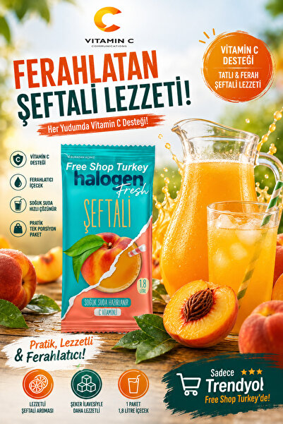 TedarikçinBurada Şeftali Aromalı Toz İçecek 1.5 Lt (4 Adeti )