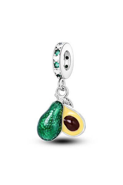 Choice KTC521 Silver Plated Charms For Woman Summer Green Cactus Avocado Bead...