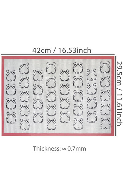 Choice Heart42x29.5 Silicone Baking Mat for Oven, Reusable Non Stick Heat Res...