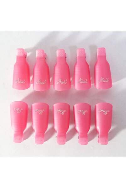 Choice pink 10pcs/bag Nail Acrylic Removal Clip for Remove UV LED Gel Polish ...