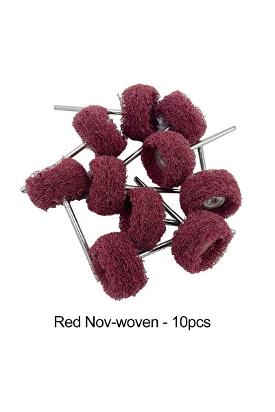 Choice Red Nov-woven 10Pcs/Bag Dental Odontologia Polishing Brush Wheel Rotar...