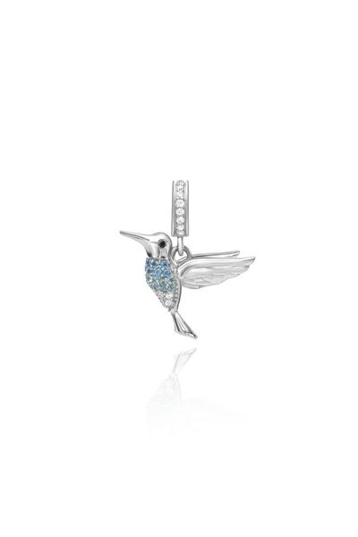 Choice28 B3540 New 925 Silver Bird series Bead Hummingbird Swallow Sparrow Go...