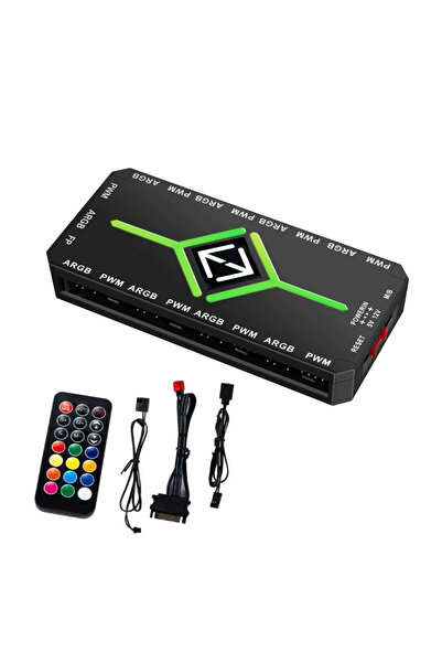 Choice1 موزع طاقة K9 Black ICE Whale K9 من 1 إلى 9 منافذ SATA مع واجهة PWM رب...