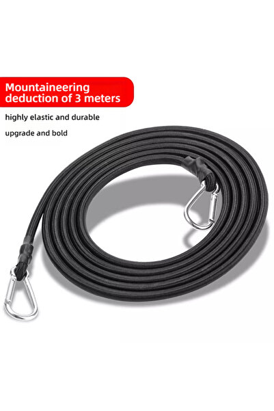choice2 3m 1pc 1m/2m/3m/4m Stretch Elastic Ropes 8MM Bungee Cords With Hooks ...