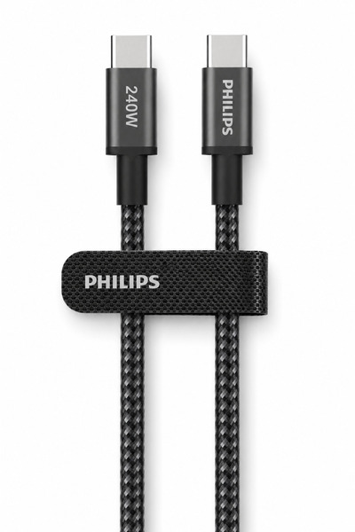 Philips DLC7060C/00 USB-C to USB-C Şarj ve Veri Kablosu 2 m, 240W PD 3.1, 5A,...
