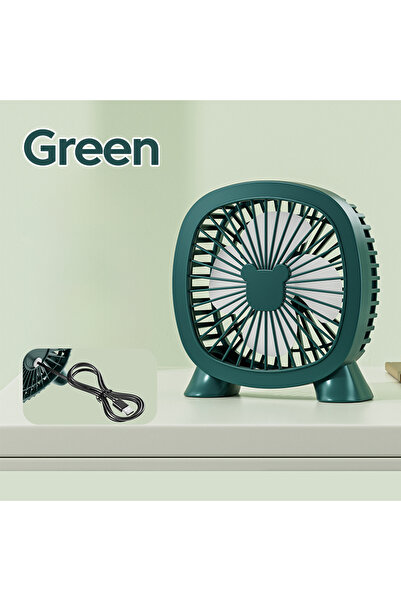 choice2 Green Mini Desktop Fan Portable With USB Direct Plug In Summer Gadget...