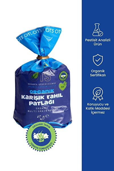 Öts Ots Organik Karışık Tahıl Patlağı 60 gr (Organik Sertifikalı, Pestisit An...