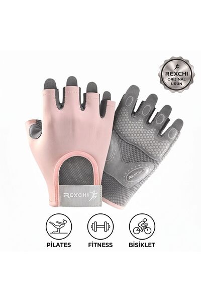 Alazpay Anti-Sweat Half Finger Fitness Yoga Pilates Cycling Palm Non-Slip Sil...