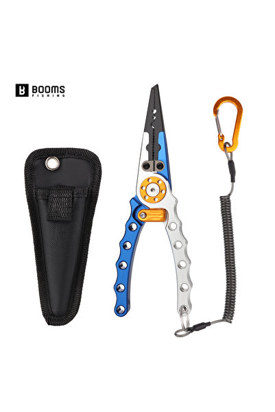 Choice Blue and silver Booms Fishing X01 Aluminum Multitool Fishing Pliers Ho...
