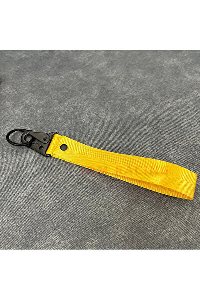 Choice6 yellow Wrist strap New Sports Keychain Solid Color Webbing Car Key's ...