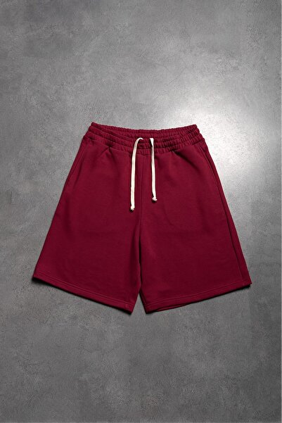 Crupt Studio Burgundy Modern Ease Jorts Men's Shorts