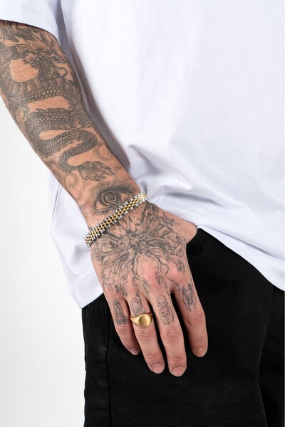 UKHWD SUPPLY 316L Steel Cord Bracelet Ka1193Ks