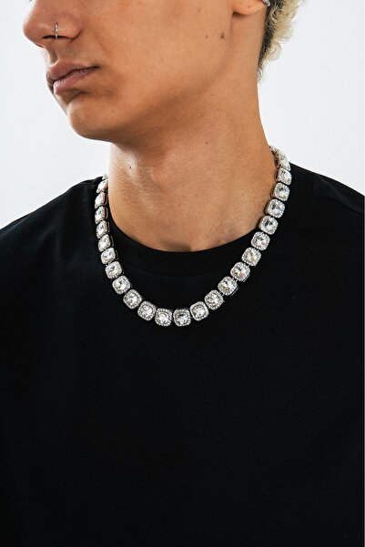 UKHWD SUPPLY 12mm Tennis Chain Zincir Kolye KA1144GM