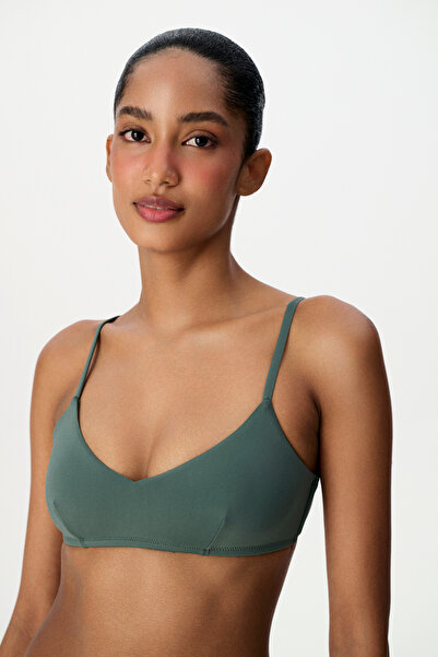 Penti Yeşil Front V Yaka Bikini Üstü