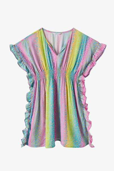 Penti Kaftan cu pompon cu imprimeu leopard Energy pentru fete