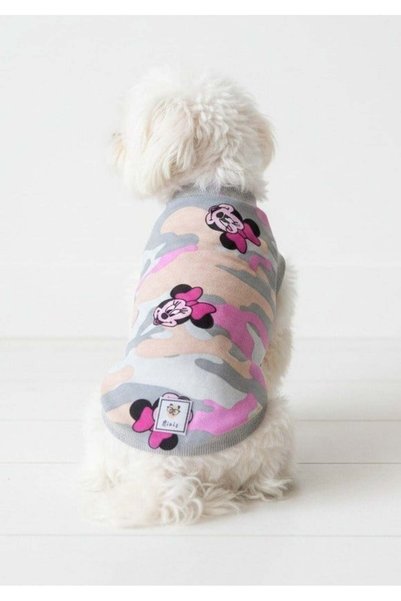 MİNİŞ PET BUTİK Miniş Camo Minnie Small Breed Dog Sleeveless Sweatshirt