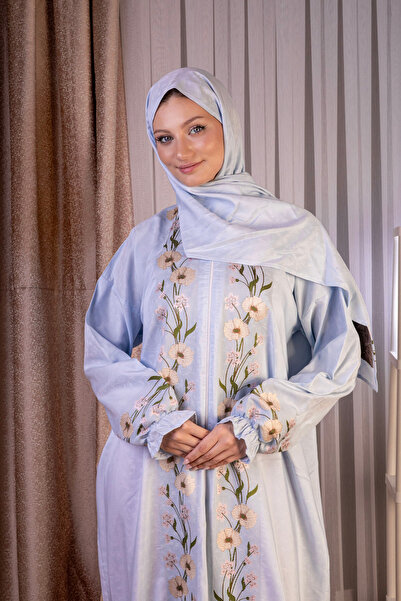 tulteks Çiçekli Namaz Elbisesi Pamuklu Fermuarlı Pratik Namazlık Kıyafet