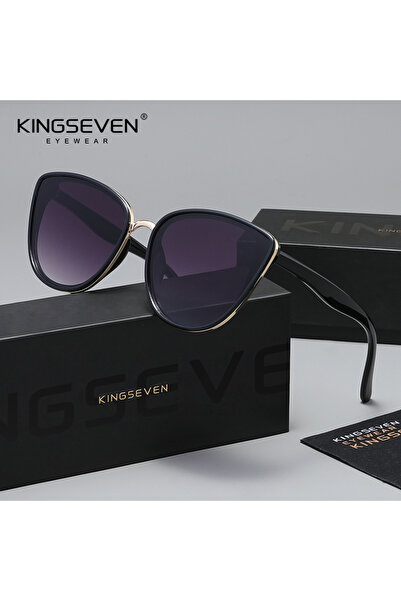 Choice3 Gradient Gray KINGSEVEN Trendy Women Sunglasses Luxury Anti-glare Dri...