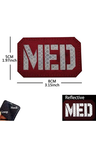 choice2 16-MED Red Emergency Rescue Life Star,Medical Cross,Medic,MED First A...