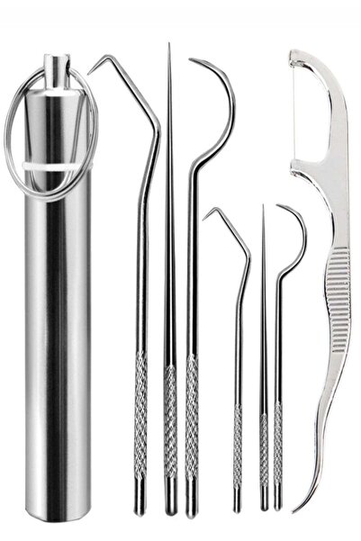 Buffer ® 7 Parça Paslanmaz Çelik Ağız Diş Tartar Sökücü Temizlik Bakım Seti