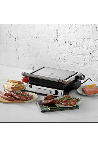 Karaca 4-Stage Premium Fireproof Non-Stick Grill and Toaster - Multi-Function...