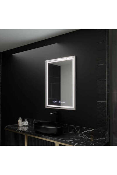 Marcello Правоъгълно LED огледало, 60 x 80 см, Verite Imperial Silver Motion ...