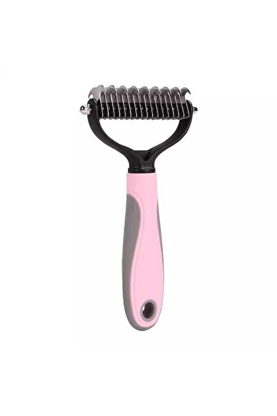 choice2 فرشاة إزالة الشعر الزائد للحيوانات الأليفة مزدوجة الجوانب باللون الور...